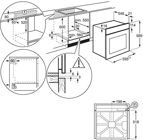 Cucine, forni e piani cottura Electrolux Forno multifunzione KOHHH00X  fintura acciaio inox antimpronta da 60 cm urban-earth.co.uk