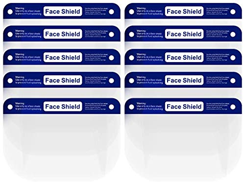 BUY HAPPYAMMY SHOP Protection Face Shield Mask Isolation Mask Eyes Nose Full Frontal Protection Face Shield Safety Visor PACK OF 10