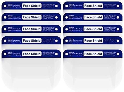 BUY HAPPYAMMY SHOP Protection Face Shield Mask Isolation Mask Eyes Nose Full Frontal Protection Face Shield Safety Visor PACK OF 10