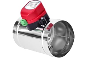 Dotexion 4" Motorized Duct Damper Backdraft Damper Airflow Control Damper for HVAC System