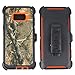 Samsung Galaxy S8+ Case-Heavy Duty Full Body Protective Rugged Holster w/Belt Clip,Shock Resistant Case Cover for Galaxy S8 Plus (Orange-Tree-Camo)