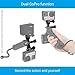 CamKix Dual Mount Compatible with GoPro Hero or DJI Osmo Action with Tripod Adapter and Universal Phone Holder - Record Videos with 2 Different Camera Angles, Steady Shot Photography, Selfies