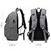 Hoperay G-12 Men Canvas Hoperay College Student School Bags for Teenagers Vintage Mochila Casual Travel Daypack Laptop Backpacks with USB Charging Port Fits 15Inch Laptop, Grey