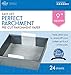Parchment Paper Sheets for Baking: Oven Safe Parchment Paper, Brown Parchment Sheets, Bakery Quality Baking Paper for Perfect Results, High Temperature, Cooking Sheets, 24 Count, 9 Inch Square