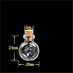 TAI DIAN Mini Glass Bottles Pendants XO Shape Small