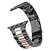 for iWatch Bands 42MM, Rosa Schleife Apple Watch Band 42mm Stainless Steel Metal Smart Watch Bands Replacement Strap with Classic Bracelet Clasp Wrist Band for 42mm iWatch Series 3/2/1 Sport Edition