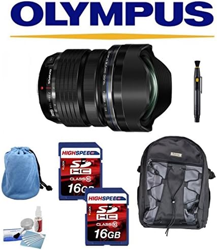 Olympus M.Zuiko Digital ED 7-14mm f/2.8 PRO Lens + Backpack + Lens Pen Cleaning System + Air Blower + Cleaning Kit + (2 Count) 16GB Memory Cards