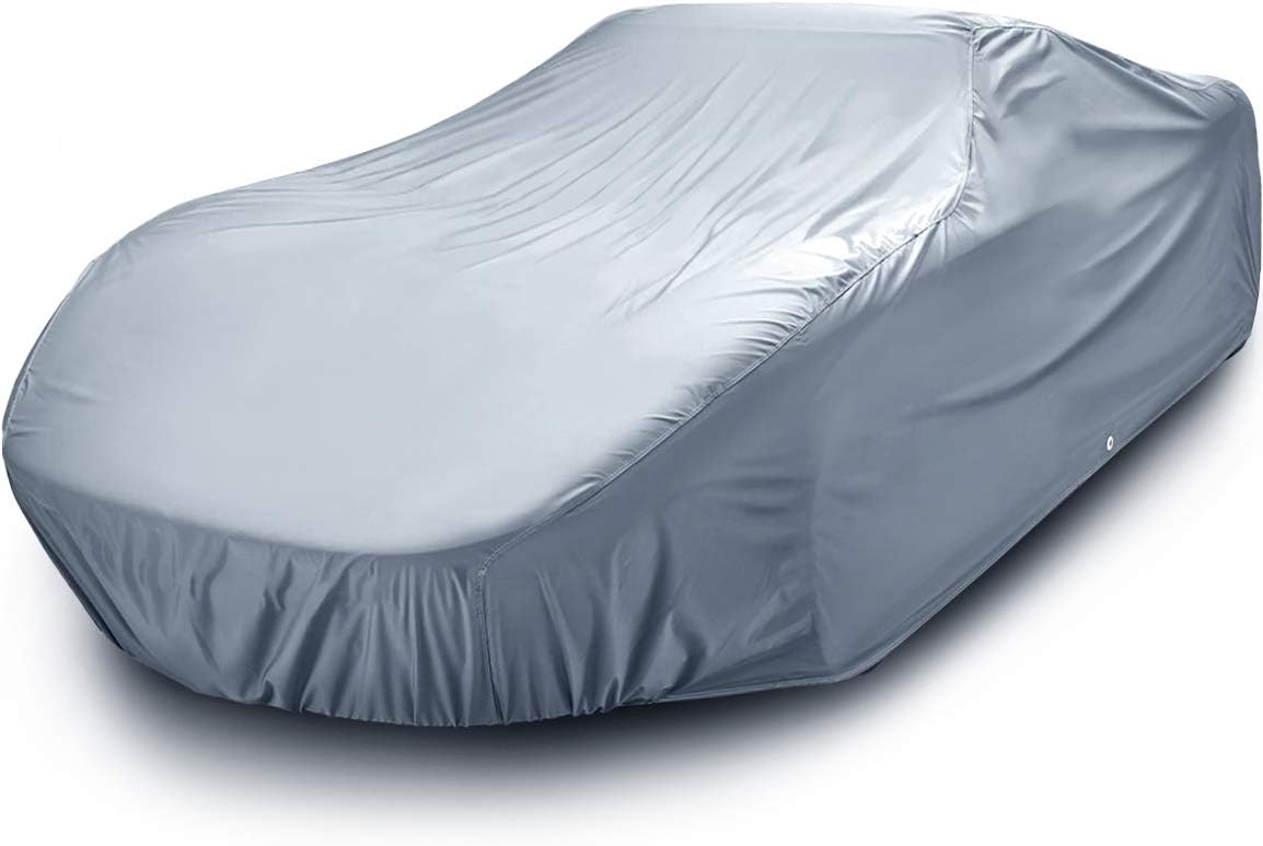 iCarCoverFits: [Ford Mustang Convertible] 2005-2025 Premium Full Car Cover Waterproof All Weather Resistant Custom Outdoor Indoor Sun Snow Storm Protection Form-Fit Padded Cover with Straps