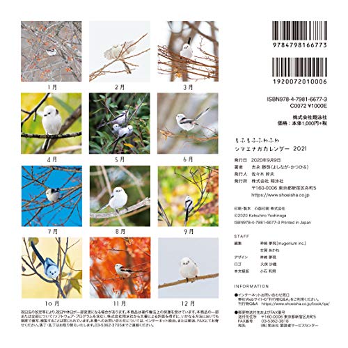 Amazon Co Jp もふもふふわふわシマエナガ カレンダー 21 翔泳社カレンダー 吉永 勝啓 本