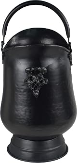 Sterling Ventures Elongated Tall Coal Scuttle Hod Bucket Antique Style Cast view 2