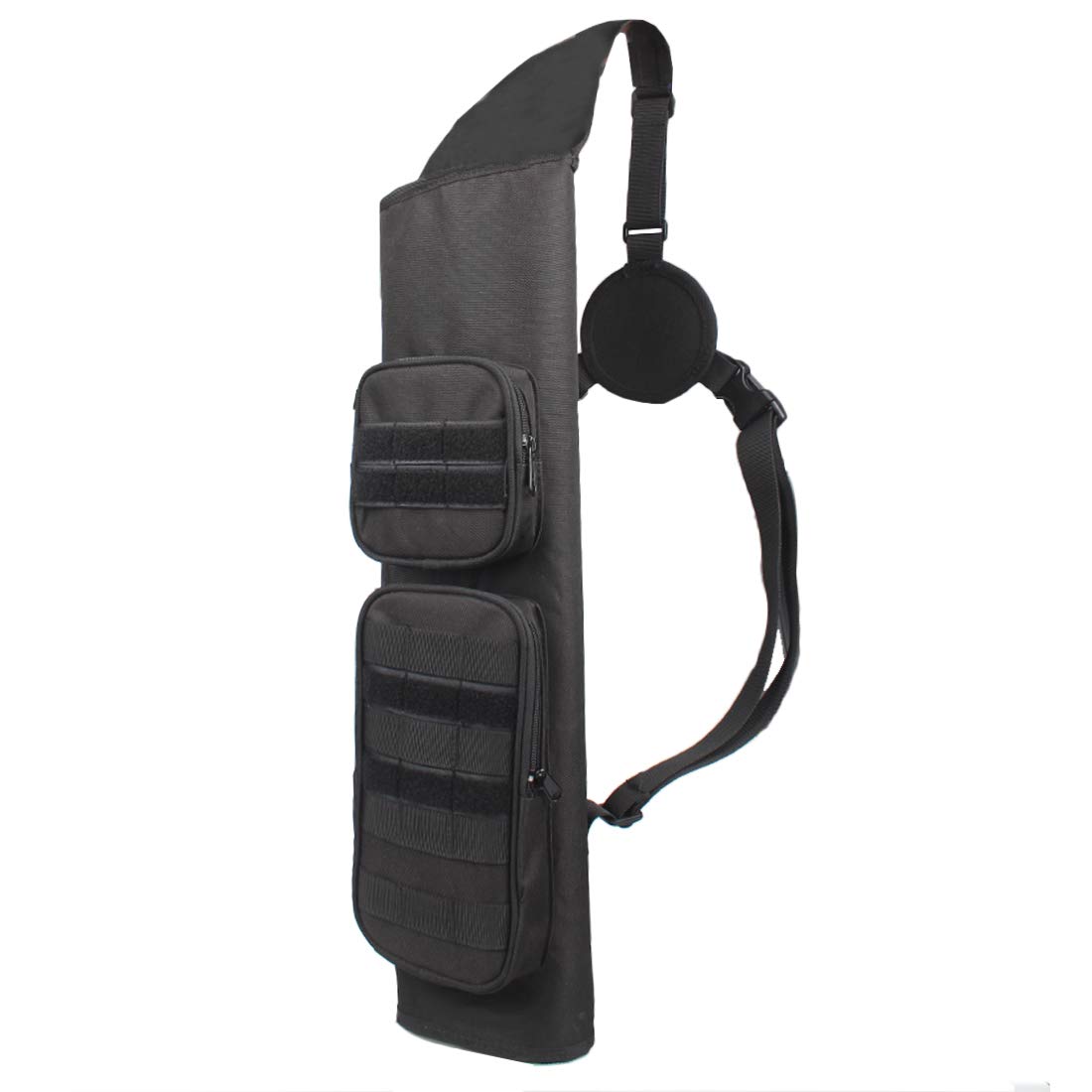 Photo 1 of XTACER Heavy Duty Arrow Tactical Quiver Hunting Training Archery Arrow Target Quiver Holder Shoulder Bag Pouch, Molle Back Quiver (Black)