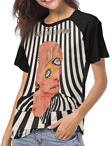 FwadGacx Cage The Elephant Melophobia Womans Comfortable Short Sleeve T Shirt Casual Fashion Baseball Short Sleeve T Shirts