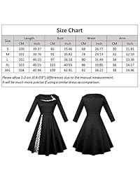 Vestido de cóctel de lunares de manga larga vintage de los años 50 de MISSJOY para mujer