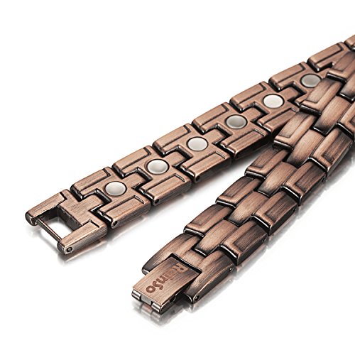 Rainso Elegant Pure Copper Magnetic Therapy Bracelet Bangle Pain Relief for Arthritis Wristband Adjustable (Copper Bracelet)