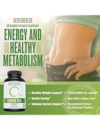 Extracto de té verde suplemento con EGCG para soporte de peso saludable – Metabolismo, energía y...