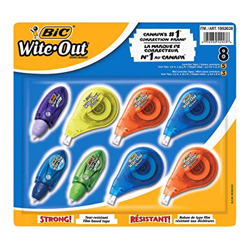 BIC WiteOut Brand EZ Correct Correction Tape (Variety Value Pack