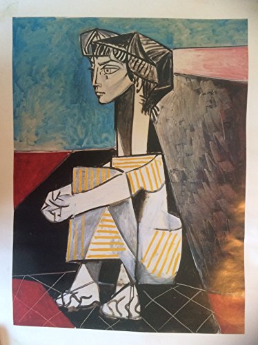 Poster: Picasso Jacqueline aux Mains Croisées - Jacqueline With Hands Crossed Print of OIl on Canvas 1955 Musée de Grenoble (27.5" X 20")