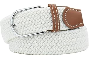 Huyfhksd Mixed Color Woven Stretch Braided Belts for Men and Women Fashion Elastic Belts