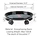 Murilan 2 Pack of 14 inch Plant Caddies with 5 Wheels, Round Flower Pot Mover, Indoor Rolling Planter Dolly on Wheels, Outdoor Planter Trolley Tray Coaster, Black (2 Pack(14inch))
