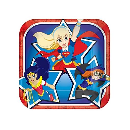 American Greetings DC Super Hero Girls Square Plate (8 Count)