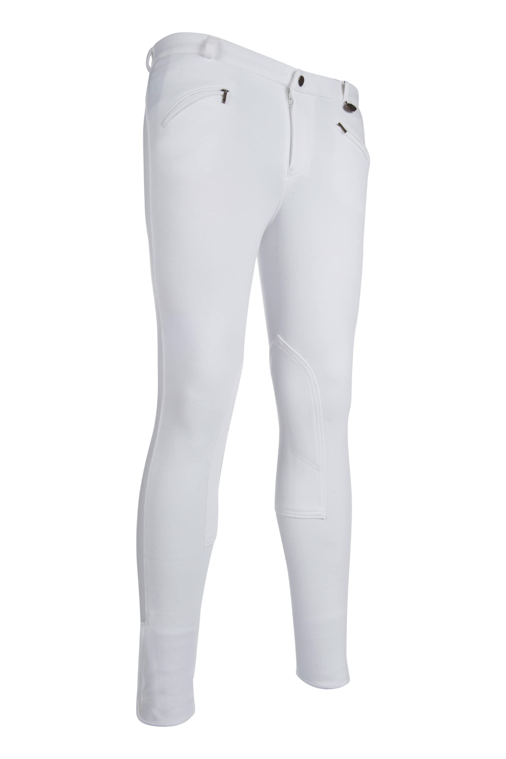 HKM Men's Basic Riding Breeches, White, 30