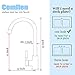 Comllen Kitchen Sink Faucet, Tall Bar Faucets Single Hole, High Arc Stainless Steel, 360° Swivel Spout, Single Handle, Brushed Nickel Kitchen Faucets for RV Prep Kitchen, Hot &Cold Water Hose