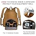 CADeN Canvas Vintage Camera Bag Backpack, Photography Lightweight Daypack Waterproof Anti-Theft 1 Camera 3 Lens Rucksack DSLR SLR Case Compatible for Nikon Canon Sony Men Women Kakhi