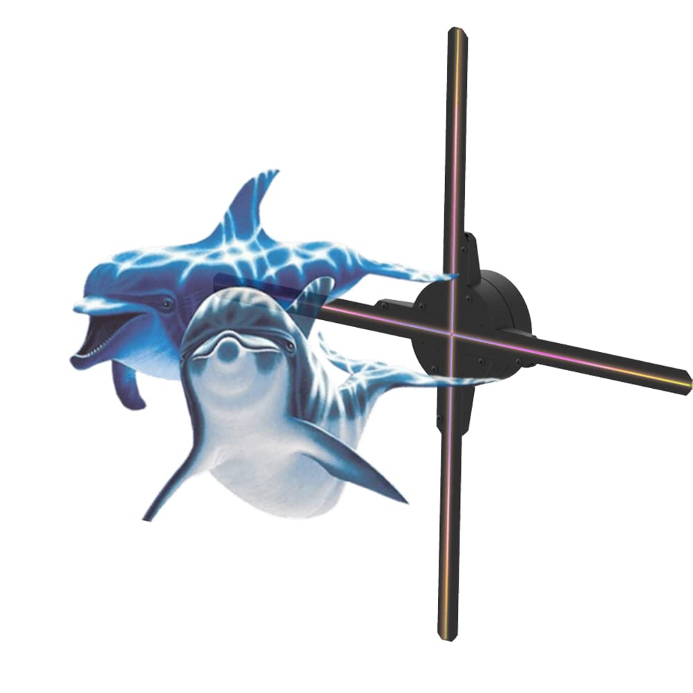 TOPS 3D Hologram Fan, 20.5inch Holographic Advertising Display with WiFi, Bluetooth, APP, Hologram Display Fan with High Resolution 576 LED Beads, 3D Animation Video Projector Display