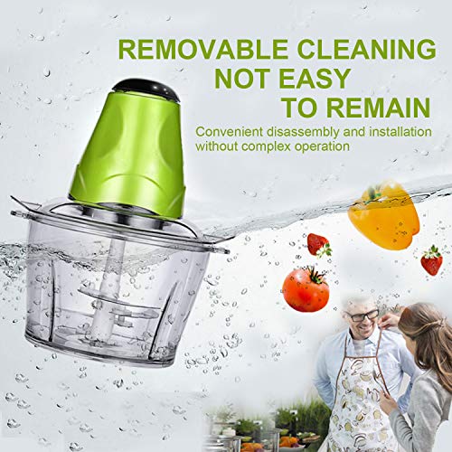 Food Chopper Electric,Meat Grinder Machine Kitchen Aid,Mini Food Processor 2L Bowl Grinder for Meat, Vegetables, Fruits and Nuts Chopper 220V-50 Hz Baby Food Sausage Casing BPA FREE Travel Adaptor