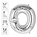 Lovne 40 Inch Jumbo Silver Alphabet O Balloon Giant Prom Balloons Helium Foil Mylar Huge Letter Balloons A to Z for Birthday Party Decorations Wedding Anniversary