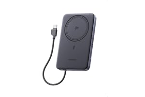 UGREEN Qi2 Magnetic Power Bank 10000mAh, 15W Wireless Portable Charger with Built-in USB-C Cable, 30W Fast Charging Battery P