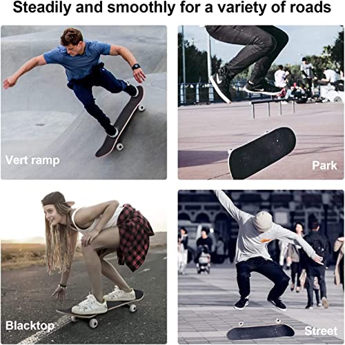 DMG Skateboard, Skateboards for Beginners, 31 x 8 Complete Standard Skate Boards, 7 Layers Canadian Maple, Pro Skateboards, Longboard Skate Boards for Beginners Kids Boys Girls Adults Youth
