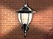 Solar Powered Wall Lamp- Motion Activated Security Lights- Wireless Outdoor Lantern- Beautiful Light Fixture- Garden Décor Accent Lighting- Best for Patio, Pool, Yard, Deck (Black)