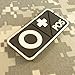 Mini First Aid Blood Type PVC Patch Black and White Glow Dark Compatible with Velcro PVC Patches for Hats,Plate Carrier,Ifak,First Aid Kit Patch (O Positive)
