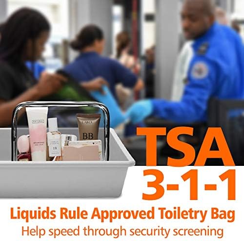 Clear Toiletry Bag, Packism 3 Pack TSA Approved Toiletry Bag Quart Size Bag, Travel Makeup Cosmetic Bag for Women Men, Carry on Airport Airline Compliant Bag 2 Clear Toiletry Bag, Packism 3 Pack TSA Approved Toiletry Bag Quart Size Bag, Travel Makeup Cosmetic Bag for Women Men, Carry on Airport Airline Compliant Bag