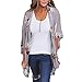 Mikey Store Kimono Cardigans Floral Loose Half Sleeve Shawl Chiffon Casual Cardigan