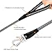 iBuddy Dog Leash for Large Dogs and Medium Dogs with Dual Safe Hook and Comfortable Padded Handle, No Slip Vibrant Color Light Weight 6 FT Dog Rope Leash for Dog Walking and Training (Black)
