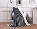 DREAMFLYLIFE Queen Fleece Blanket, Luxury Super Thick 460GSM Warm Blanket for Bed Home, Double Colors Blanket Queen Size 90¡Á90 in,£¨Dark Grey&Ivory£