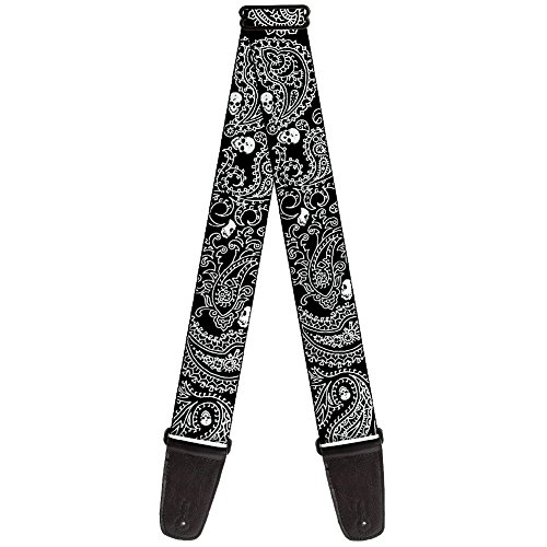 Buckle-Down GS-W30203 "Bandana/Skulls Black/White" Guitar Strap