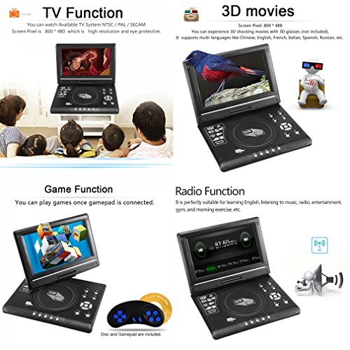 Docooler-9-inch-Swivel-Screen-DVD-CD-MP3-Player-USBSD-Card-Reader-with-Car-charger-and-Gamepad-for-Gamepad-TV-US-Plug-RD-998