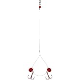 Clam Corporation 110694 Fluoro Big Tooth Rig Size 1/0, Red