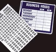 Electrostatic Business Hours Sign Cling (USS9573)