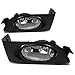 Auto Dynasty Fog Lights Compatible with 2001-2003 Honda Civic, Front Bumper Driving Fog Lamps with Bezel, Harness and Switch, Driver and Passenger Side, Clear Lens