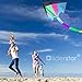 LIDERSTAR Huge Kite for Kids and Adults -Big Rainbow Kite 61 Inches Wide – Long Tail 95 inch,100 Meter String -Easy to Fly Toy for Outdoor Games and Activities -Good Plan for Memorable Fun