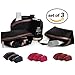 Makeup Bag,Cosmetic Bag Set of 3,Nylon Travel Toiletry Bag Accessories Organizer Black