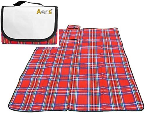 Aecs F1 Waterproof Picnic Blanket Portable Outdoor Mat Blanket for Picnic and Outdoor Camping (Red)