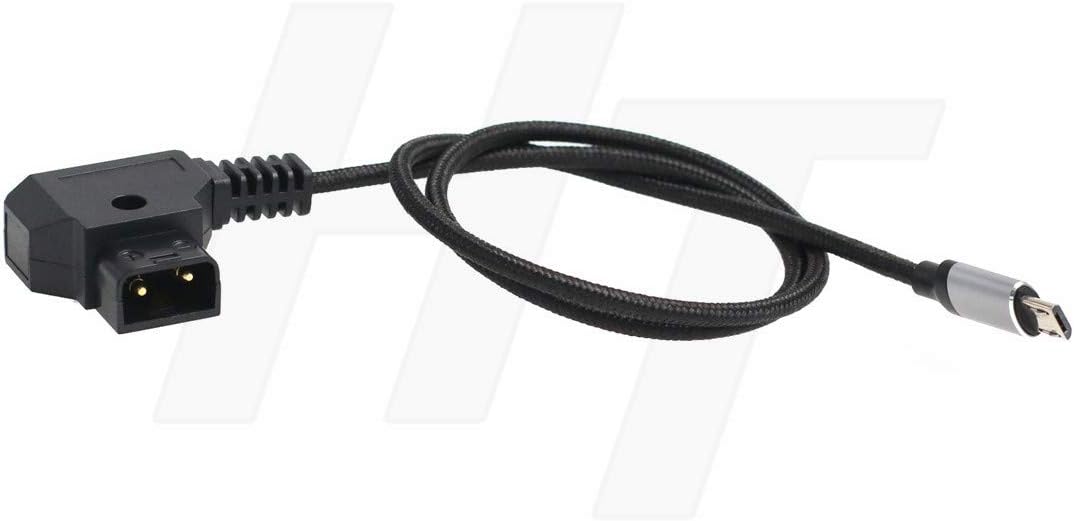 HangTon Tilta Nucleus-Nano Motor Power Cable P-TAP D-tap to Micro USB 14.8V 50cm, Black - Image 3