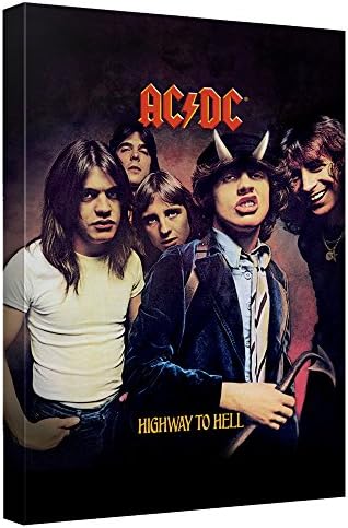 ACDC Highway Canvas Wall Art With Back Board 20X30 White