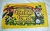 NFL Pittsburgh Steelers Leprechaun Terrible Towel, 24-inch by 15-inch, Black and Gold