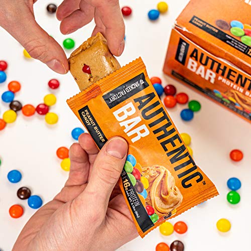 Authentic Bar Peanut Butter Candy Protein Bars Tasty Meal Replacement